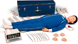 White CPARLENE&reg; Full Manikin with Memory and Printer, Sanitary Head & Molded Hair